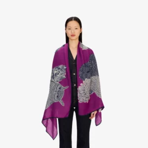 Echarpe Chouette Violet • Inouï Editions •