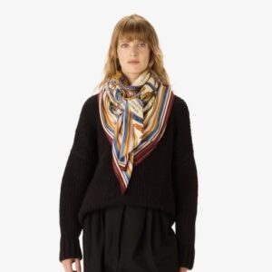 Foulard Carré Soie Modal Chance Automne • Inouï Editions •