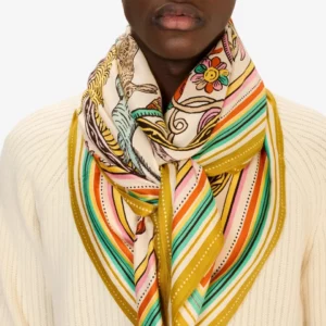 Foulard Carré Soie Modal Chance Multicolore • Inouï Editions •