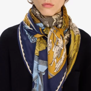 Foulard Carré Soie Modal Archive Multicolore • inouï Editions •