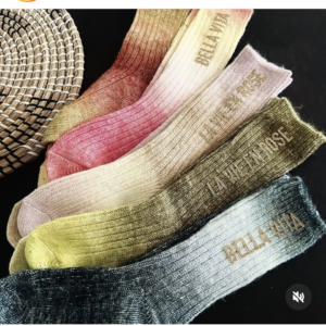 Chaussettes en laine tie and dye • Parisienne.kom •