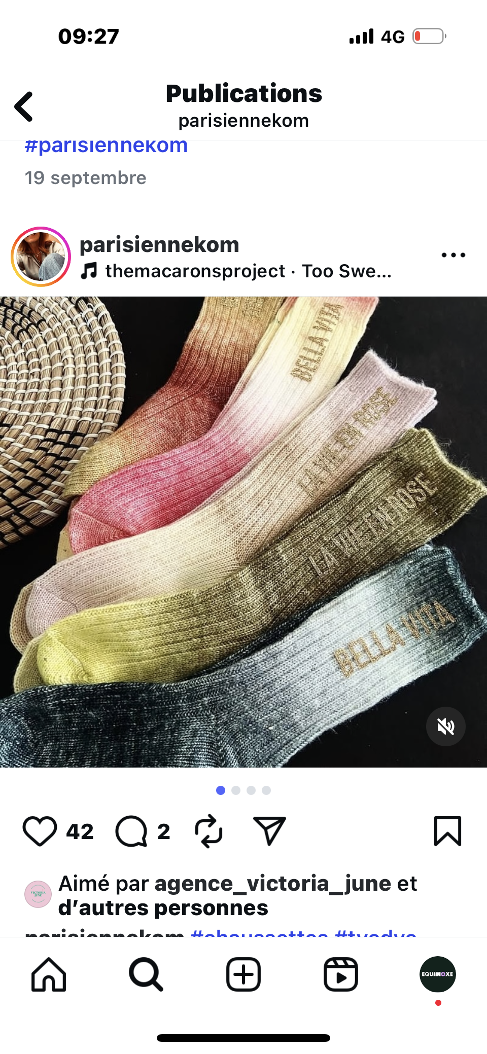 Chaussettes en laine tie and dye • Parisienne.kom •