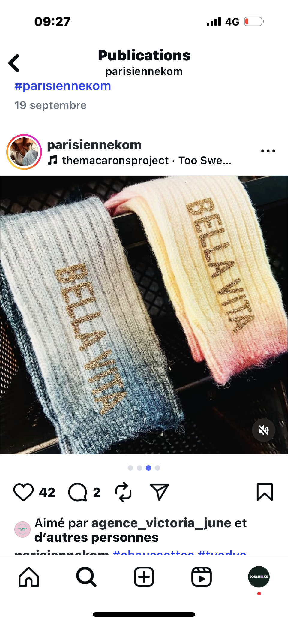 Chaussettes en laine tie and dye • Parisienne.kom • – Image 2