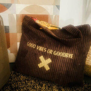 Cabas velours • Message paillettes • Parisienne.Kom •