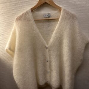 Gilet sans manches boutons strass Margot