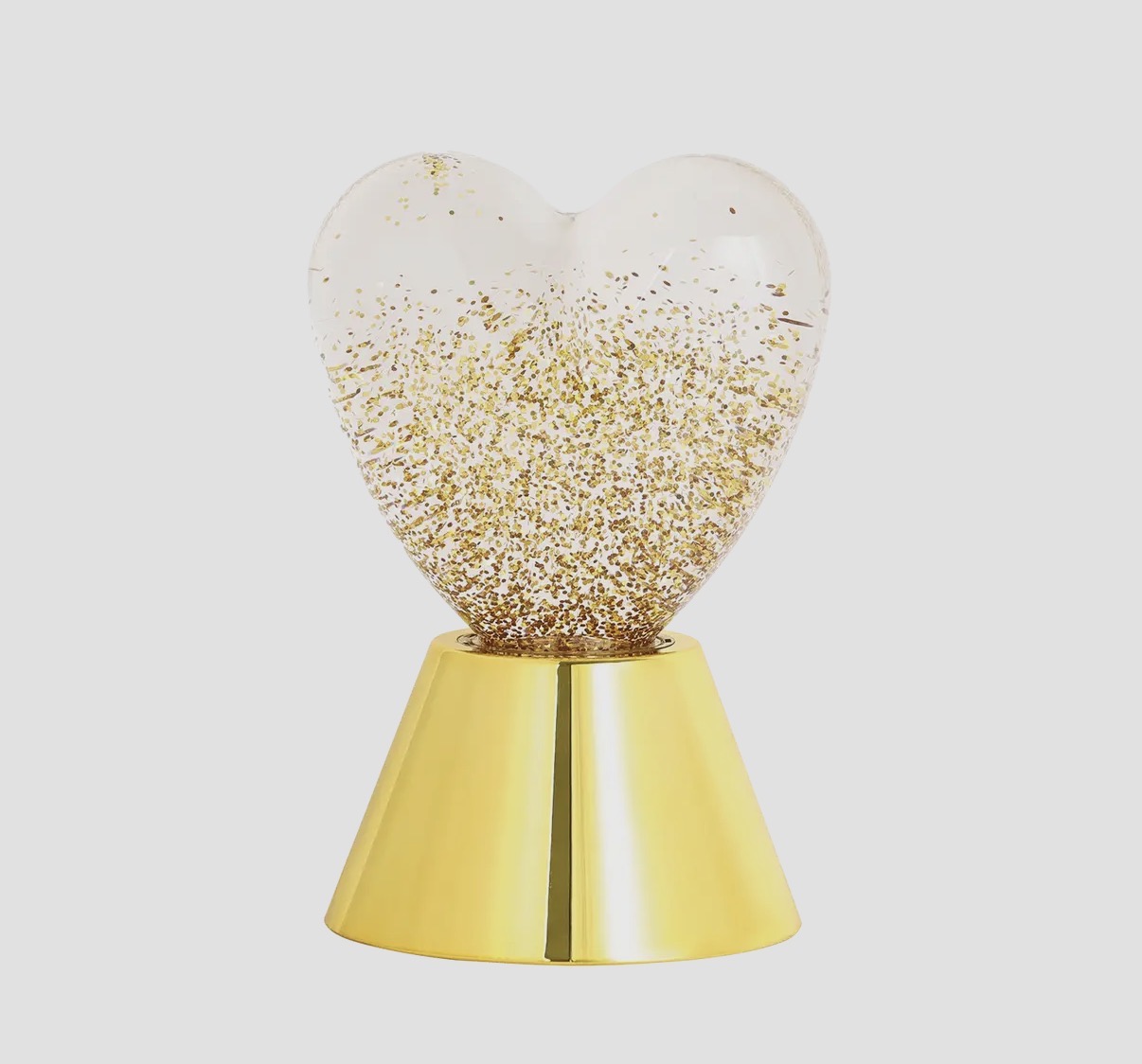 Lampe cœur à paillettes Or