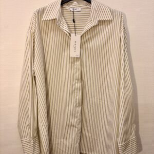 Chemise Ivoire rayures kaki Margot