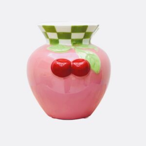 Vase cerise rose