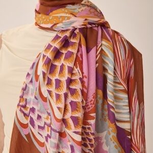 Étole Croco Caramel • Inouï Editions•