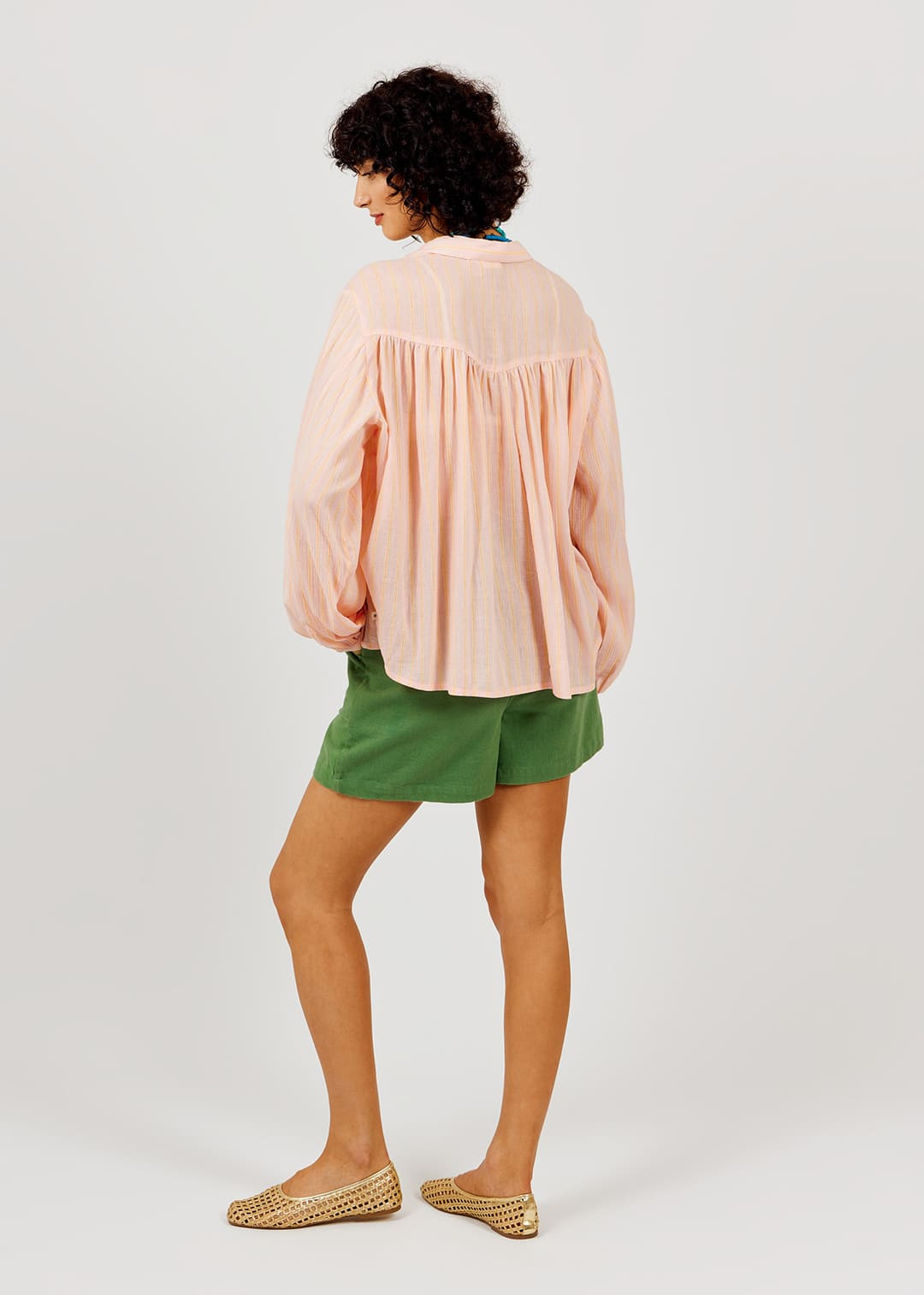 Blouse Rose Rayures Fluos •a.p• – Image 3