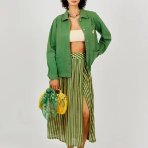 Veste Coton Rustique Verte • a.p •