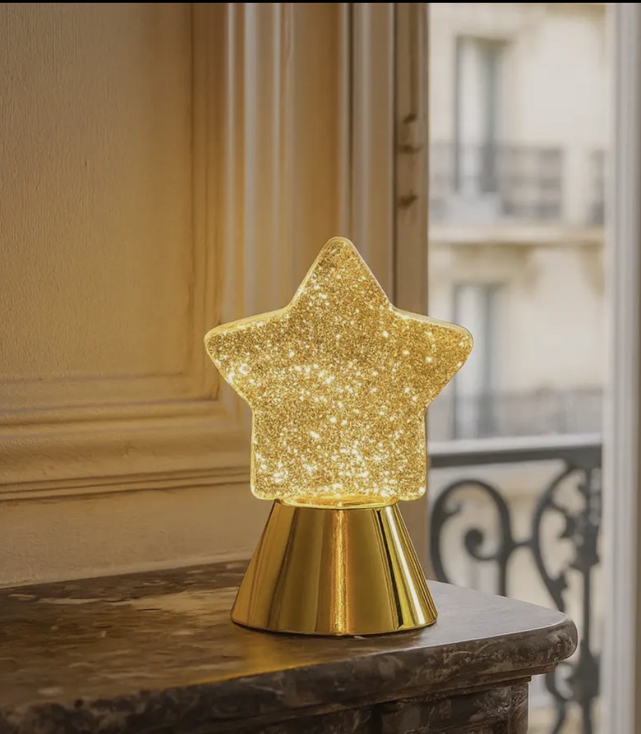 Lampe Étoile à paillettes Or