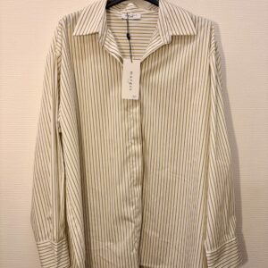 Chemise Ivoire rayures kaki Margot