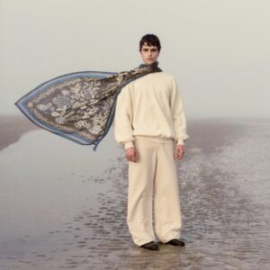 Étole Neptune Kaki •Inouï Editions•