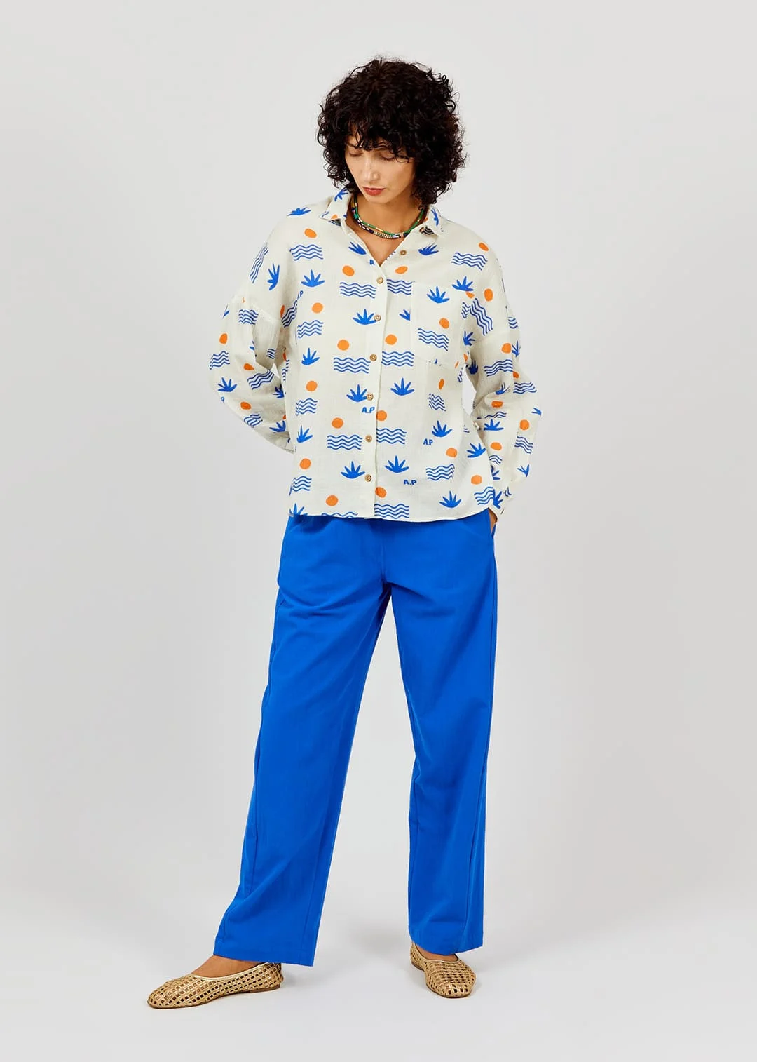 Pantalon Coton Rustique Cobalt • A.P •