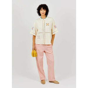 Pantalon à Rayures Rose • A.P •