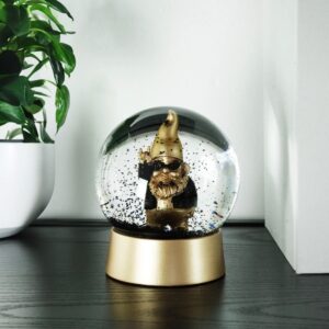 Boule de neige- Gnome Rock doré