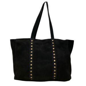 Sac cabas en cuir noir Lola