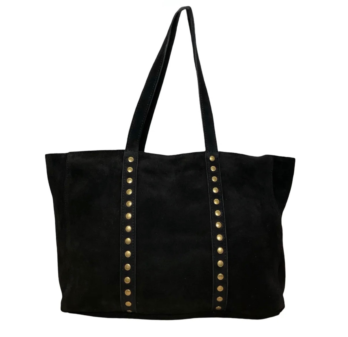 Sac cabas en cuir noir Lola