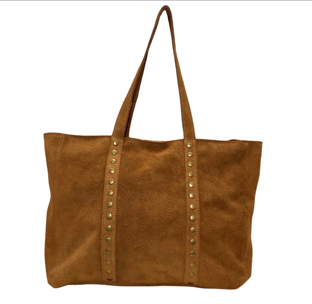 Sac cabas en cuir camel Lola