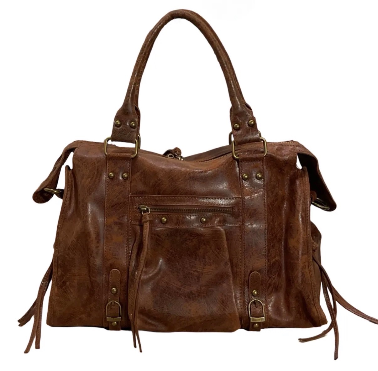 Sac en cuir tabac Milan
