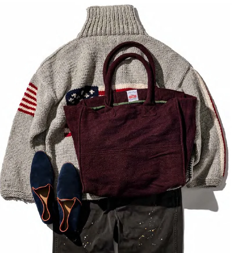 Sac en laine vintage bordeaux - Puebco