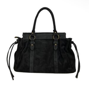 Sac en cuir noir Louise