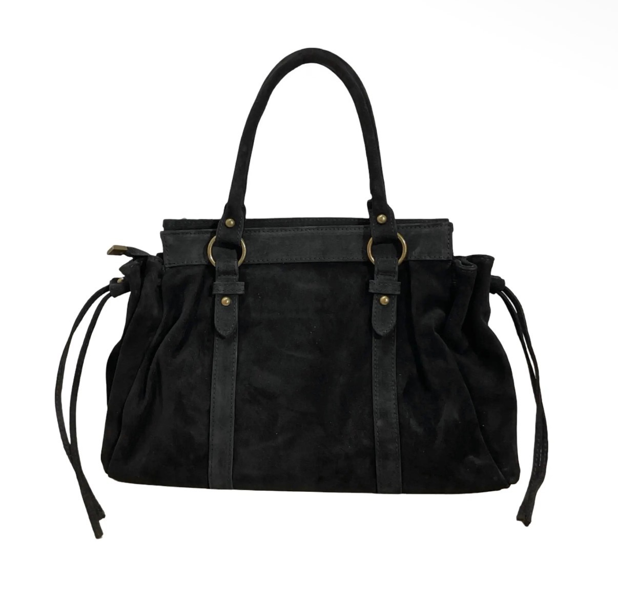 Sac en cuir noir Louise