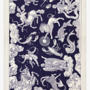 Edredon Astrologie bleu marine 140x190