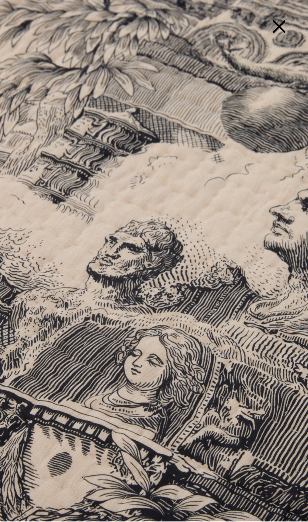 Édredon Piranesi noir 140x190 en coton matelassé