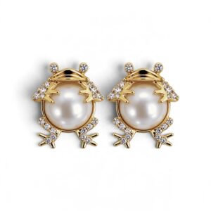Bijou de Bouton Rainette perle de lune - Suzon Héritage -